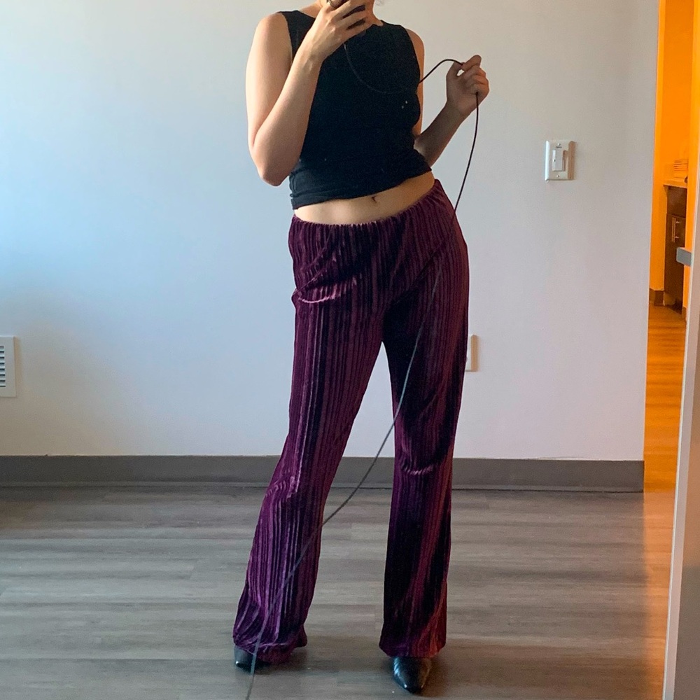 Purple Velvet Pants